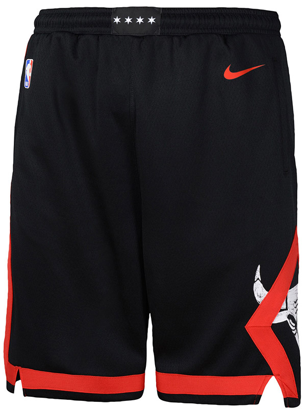 Chicago Bulls city edition maillot swingman kit de short de basket-ball noir emblématique pour hommes