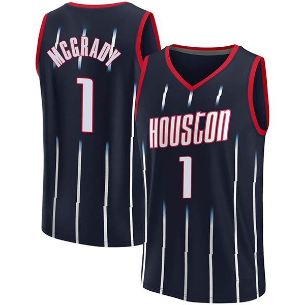 Houston Rockets 1 Tracy McGrady maillot 75e ville marine uniforme de basket-ball swingman édition limitée chemise 2022