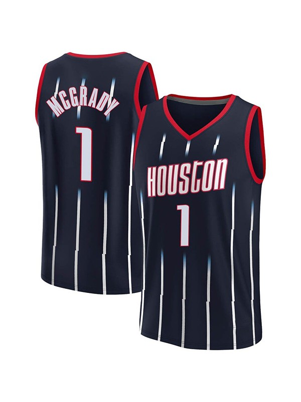 Houston Rockets 1 Tracy McGrady maillot 75e ville marine uniforme de basket-ball swingman édition limitée chemise 2022