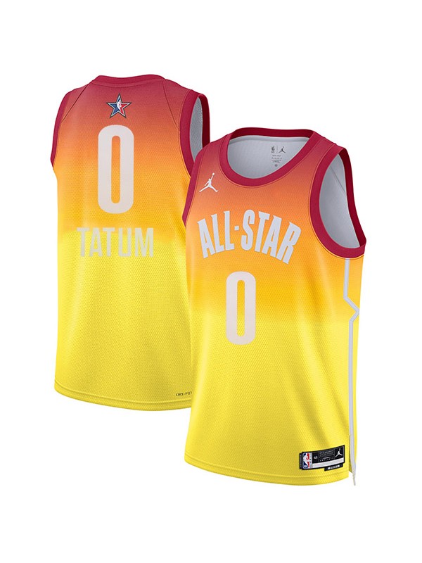 Jordan 2022-2023 all-star game milwaukee bucks Tatum #0 Dri-Fit swingman jersey basketball uniform swingman orange kit limited edition shirt