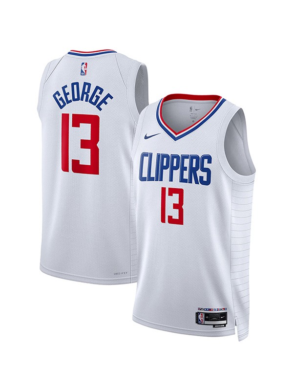 La Clippers Paul George Maillot homme 13 blanc city swingman edition maillot de basket-ball 2023