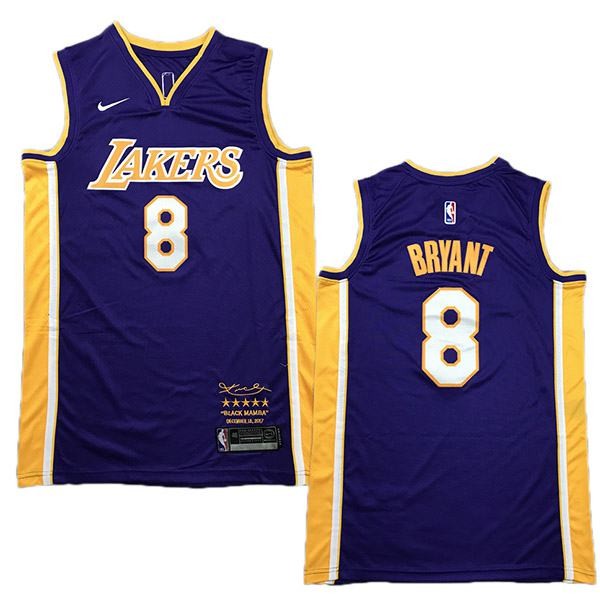 Los angeles lakers 8 kobe bryant retro basketball jersey retired men's purple edition swingman vest