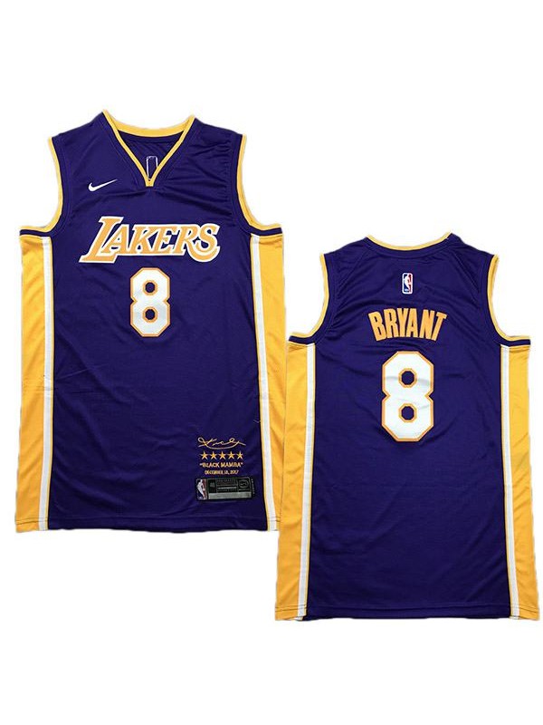 Los angeles lakers 8 kobe bryant retro basketball jersey retired men's purple edition swingman vest