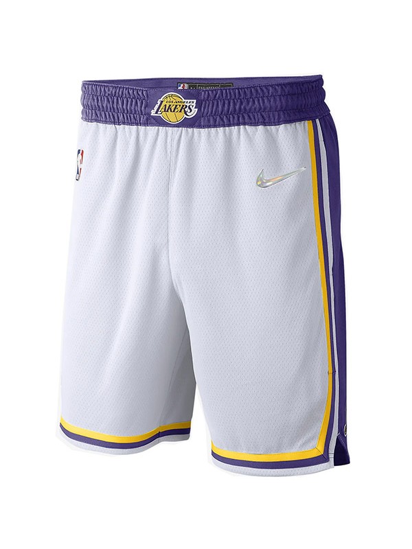 Los Angeles Lakers maillot édition 75e short blanc de basketball Swingman gagné pour hommes 2022