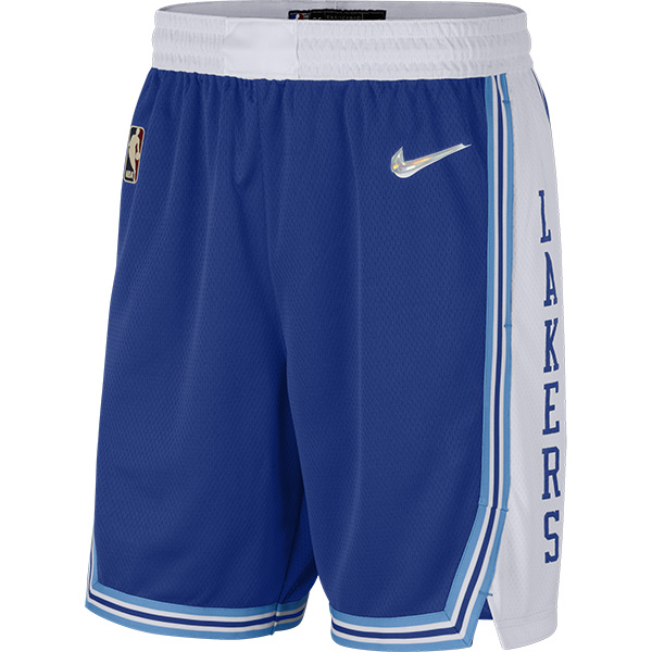 Los Angeles Lakers édition maillot hommes limite 75e gagné swingman basketball short bleu 2022