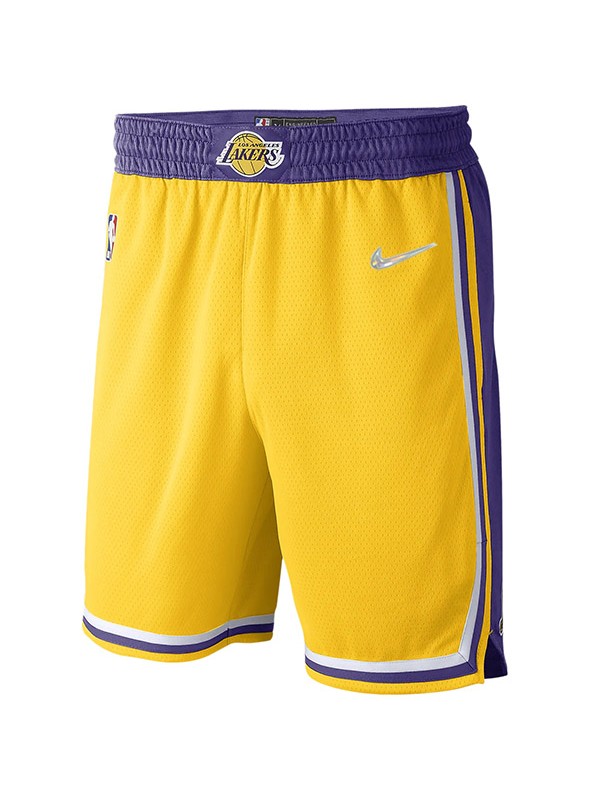 Los angeles lakers maillot édition des short d'or de basketball swingman limité pour hommes 75th 2022