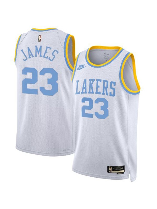 Los Angeles Lakers edition swingman jersey 23# LeBron James uniform men's basketball kit limited white shirt 2022-2023