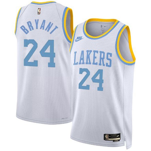 Los Angeles Lakers edition swingman jersey 24# Kobe Bryant uniform men's basketball kit limited white shirt 2022-2023