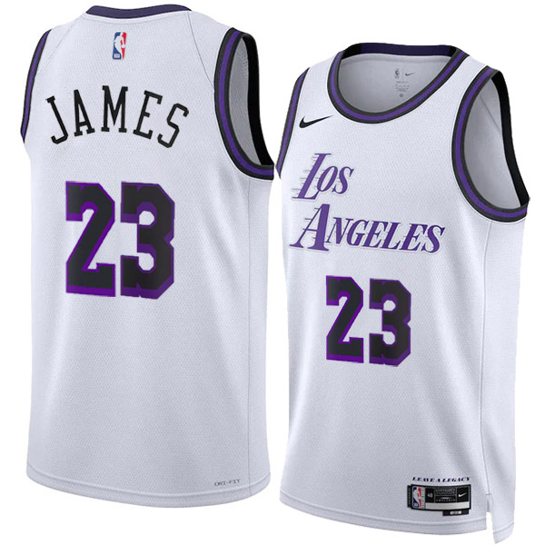 Los Angeles Lakers jersey edition basketball jersey 23# James uniform men's basketball kit limited white shirt 2022-2023