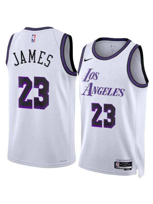 Los Angeles Lakers jersey edition basketball jersey 23# James uniform men's basketball kit limited white shirt 2022-2023