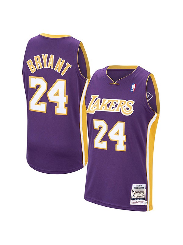 Los Angeles Lakers jersey Kobe Bryant 24# Mitchell Ness swingman retro uniform purple kit 2008-2009