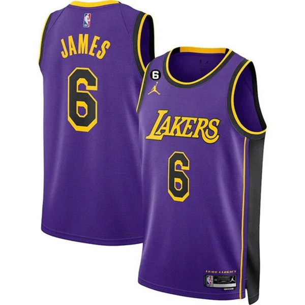 Los Angeles Lakers jersey men's 6 Kobe Bean Bryant city basketball swingman uniform purple black edition shirt 2023