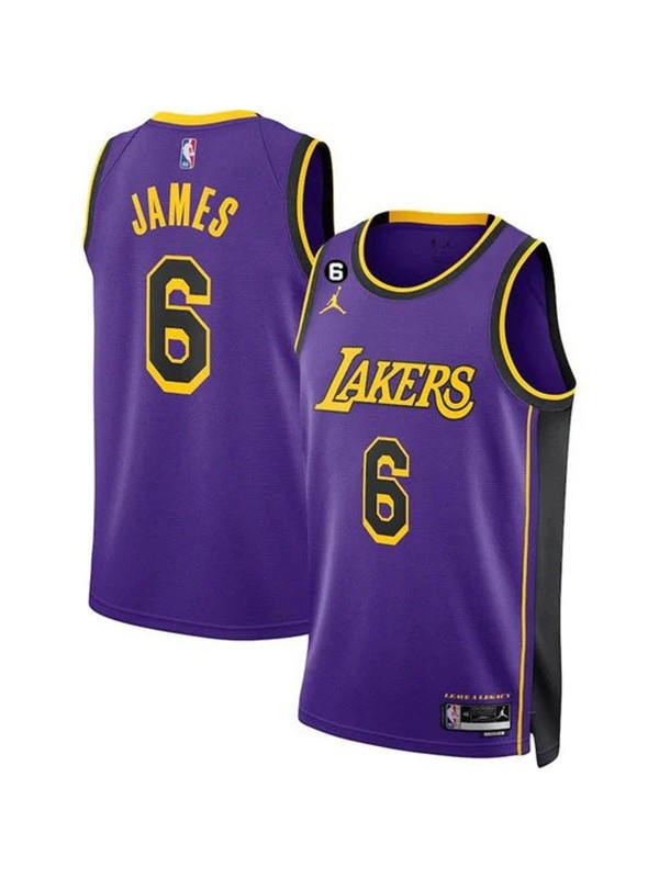 Los Angeles Lakers jersey men's 6 Kobe Bean Bryant city basketball swingman uniform purple black edition shirt 2023