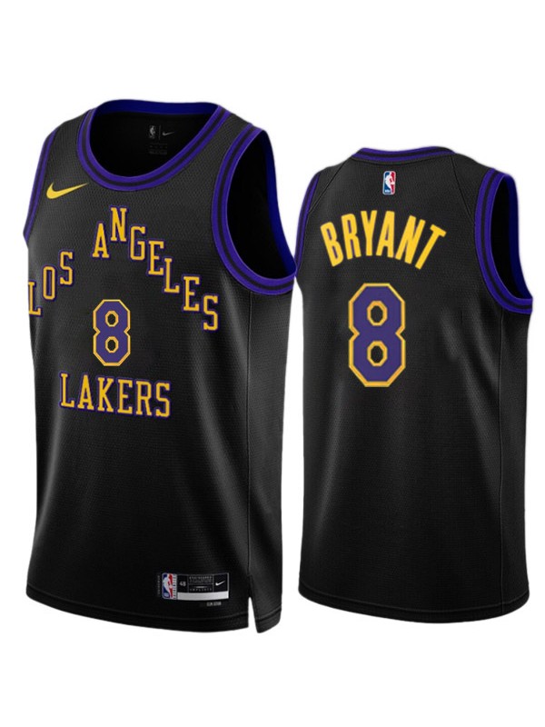 Los Angeles Lakers Kobe Bean Bryant Black jersey men's 8 city basketball uniform swingman limited edition icon shirt 2023