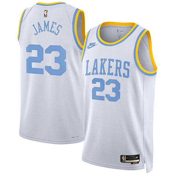 Los Angeles Lakers Lebron James white jersey men's 23 city basketball uniform swingman limited edition icon shirt 2023