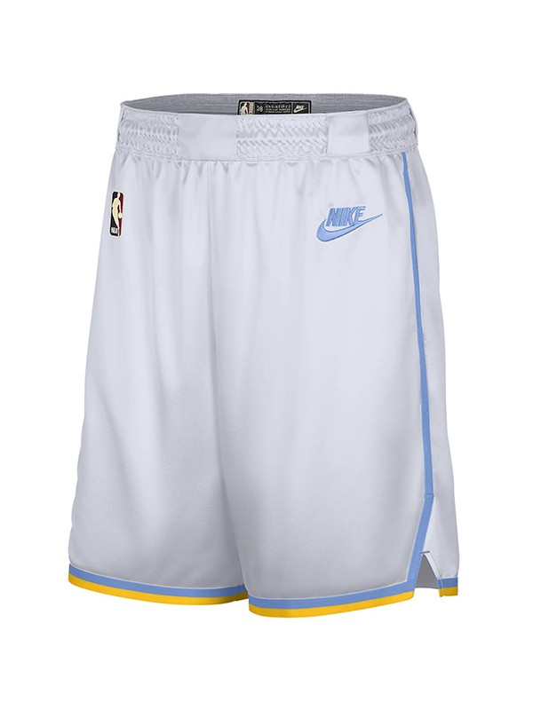 Los Angeles Lakers white hardwood shorts men's Dri-FIT swingman basketball pants 2023