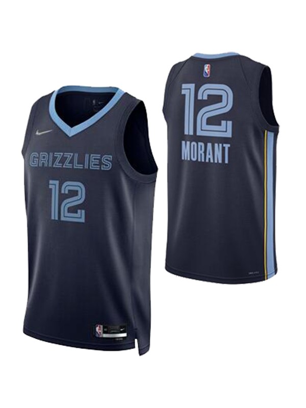 Memphis Grizzlies 12 Ja Morant uniforme de basket-ball maillot swingman édition limitée kit chemise marine 2022