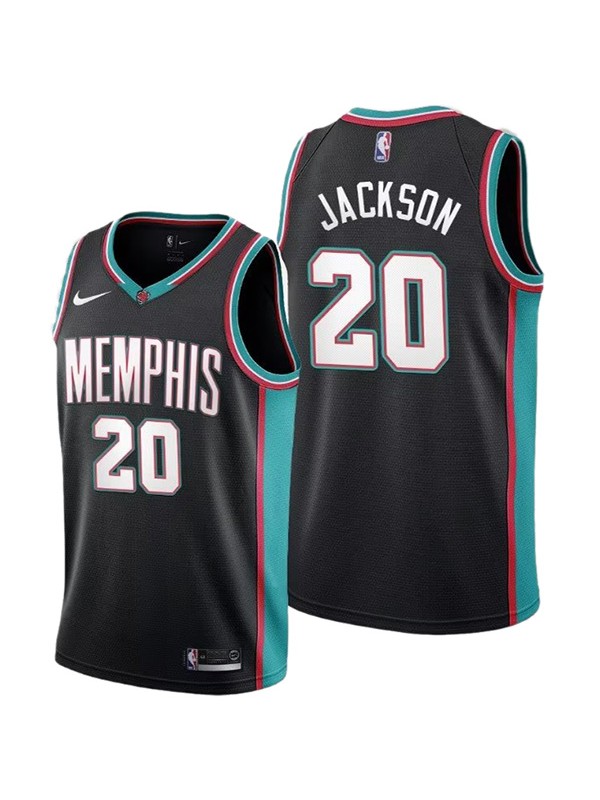 Memphis Grizzlies Jackson maillot homme 20 uniforme de basket-ball swingman édition limitée kit chemise noire 2023