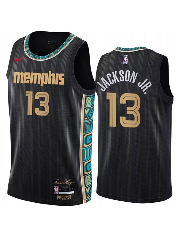 Memphis Grizzlies Jaren Jackson Jr. 13 maillot uniforme de basket-ball swingman édition limitée ville kit chemise noire