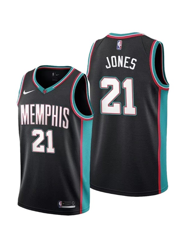 Memphis Grizzlies Jones jersey men's 21 basketball uniform swingman limited edition kit black shirt 2023