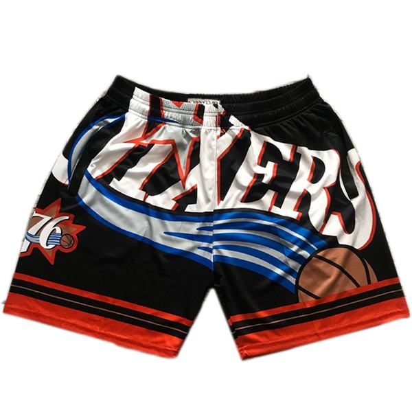 Men's Philadelphia 76ers Sixers basketball jersey black swingman shorts 2020