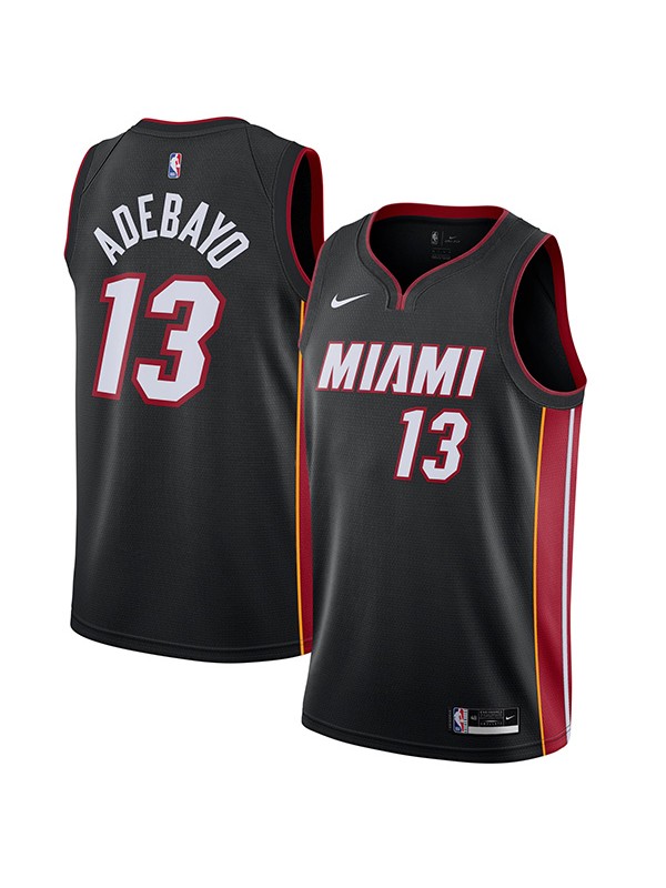 Miami Heat 13 Bam Adebayo jersey hommes ville uniforme de basket-ball swingman édition limitée kit chemise noire 2022