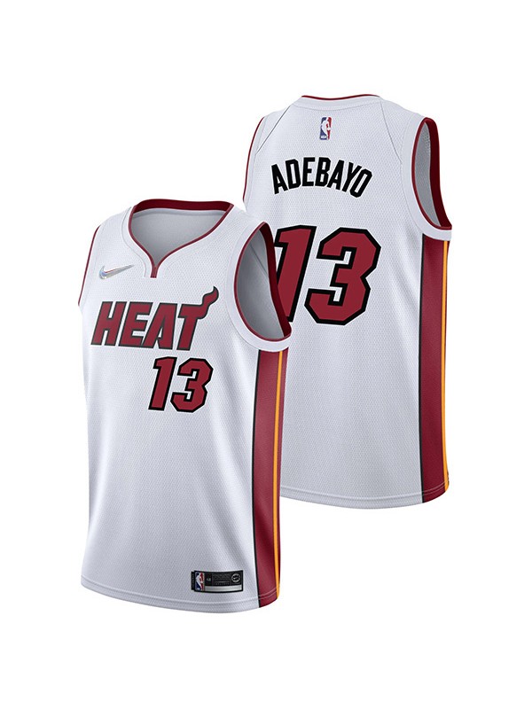 Miami Heat 13 Bam Adebayo jersey hommes ville uniforme de basket-ball swingman édition limitée kit chemise blanche 2022