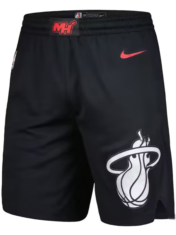 Miami Heat Maillot édition ville short de basket-ball Icon swingman pour hommes kit noir