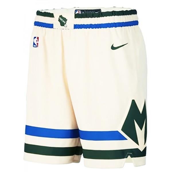 Milwaukee Bucks maillot édition ville des kit de short de basket-ball swingman blanc pour hommes