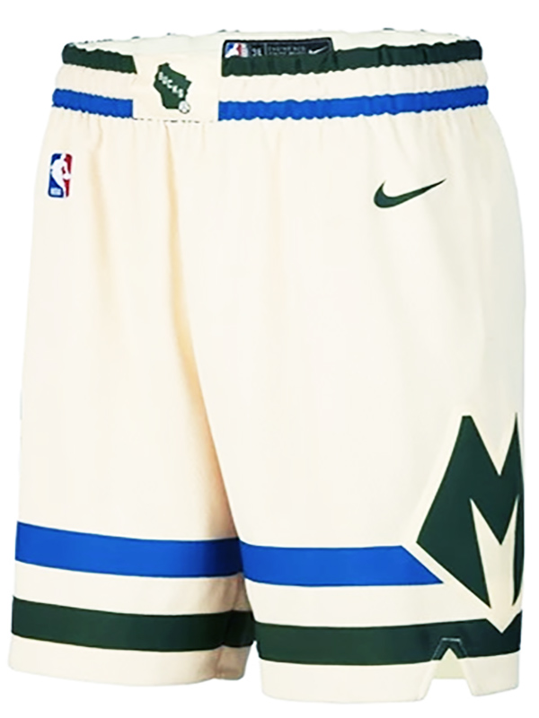 Milwaukee Bucks maillot édition ville des kit de short de basket-ball swingman blanc pour hommes