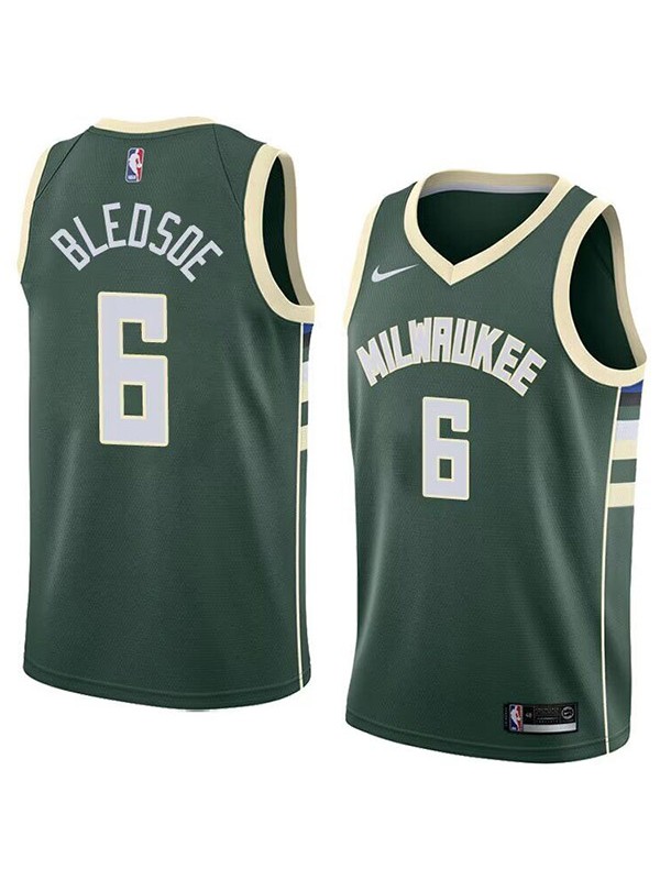 Milwaukee Bucks city edition swingman jersey men's Eric Bledsoe 6 green basketball limited vest