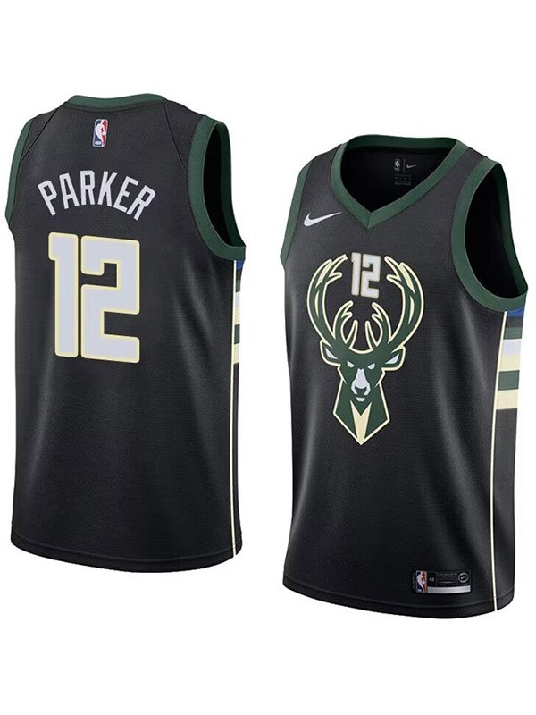 Milwaukee Bucks city edition swingman jersey men's Jabari Parker 12 black basketball limited vest