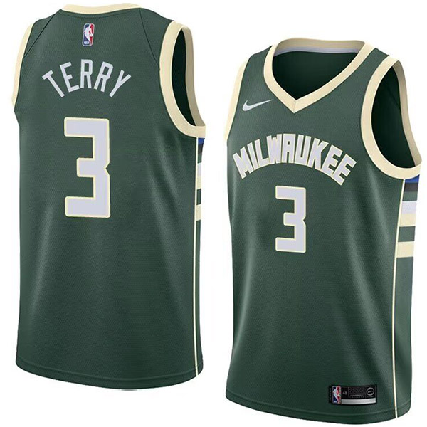 Milwaukee Bucks city edition swingman jersey men's Jason Terry 3 green basketball limited vest