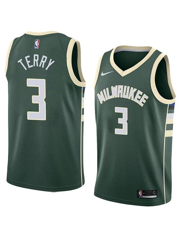 Milwaukee Bucks city edition swingman jersey men's Jason Terry 3 green basketball limited vest