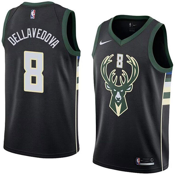 Milwaukee Bucks city edition swingman jersey men's Matthew Dellavedova 8 black basketball limited vest