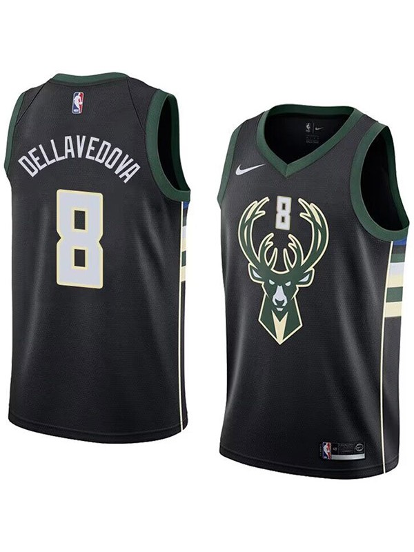 Milwaukee Bucks city edition swingman jersey men's Matthew Dellavedova 8 black basketball limited vest