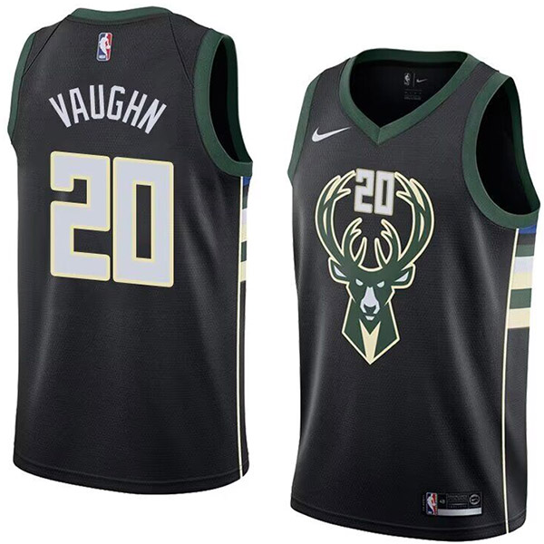 Milwaukee Bucks city edition swingman jersey men's Rashad Vaughn 20 black basketball limited vest