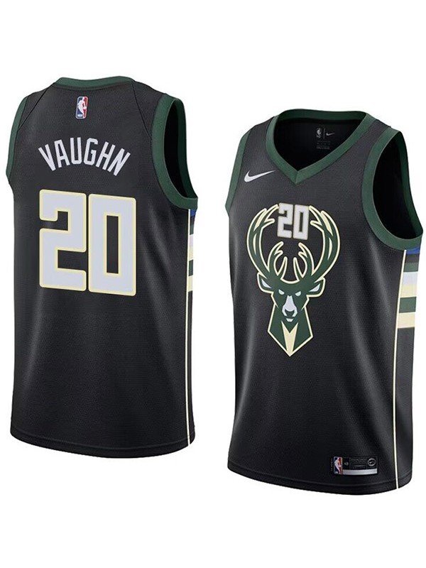 Milwaukee Bucks city edition swingman jersey men's Rashad Vaughn 20 black basketball limited vest