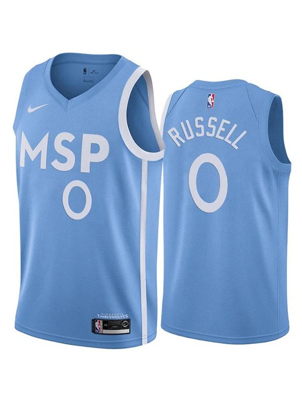 Minnesota Timberwolves 0 D'Angelo Russell jersey city basketball uniform swingman limited edition kit navy shirt 2022-2023