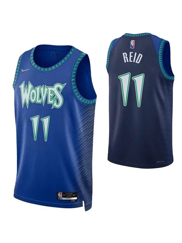 Minnesota Timberwolves 11 Reid jersey blue basketball uniform swingman kit limited edition shirt 2022-2023