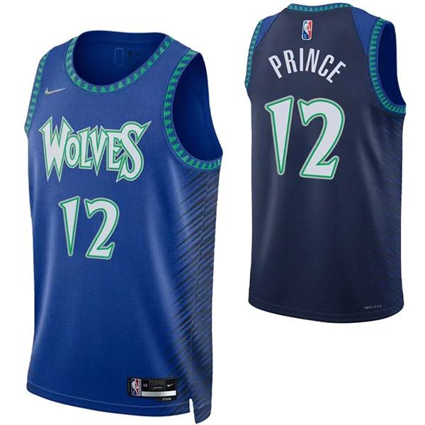 Minnesota Timberwolves 12 Prince jersey blue basketball uniform swingman kit limited edition shirt 2022-2023