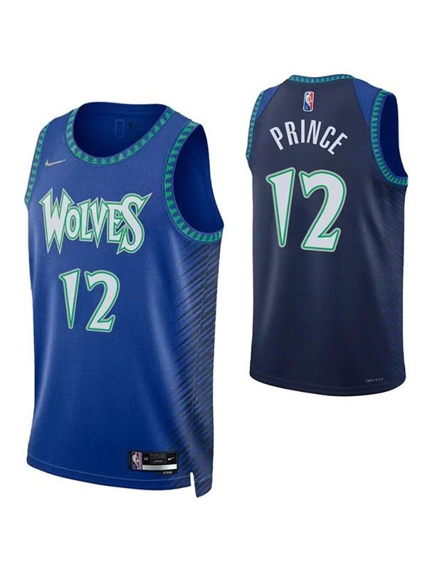 Minnesota Timberwolves 12 Prince jersey blue basketball uniform swingman kit limited edition shirt 2022-2023