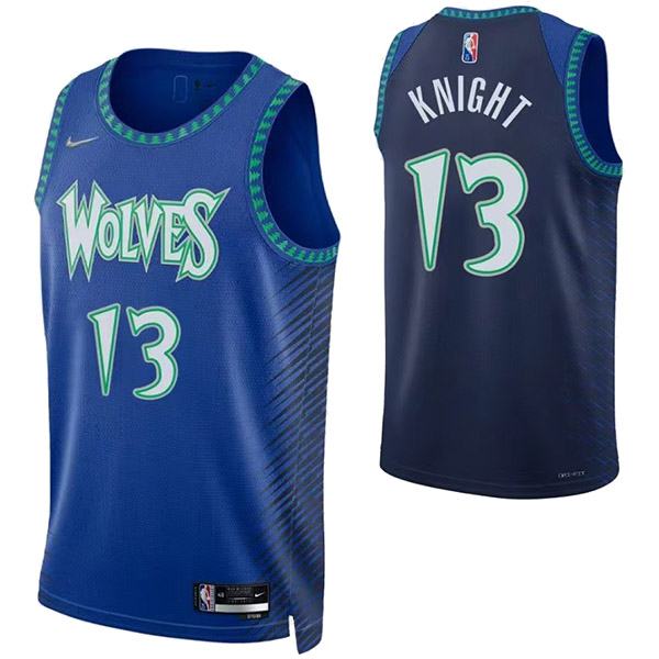 Minnesota Timberwolves 13 Knight jersey blue basketball uniform swingman kit limited edition shirt 2022-2023