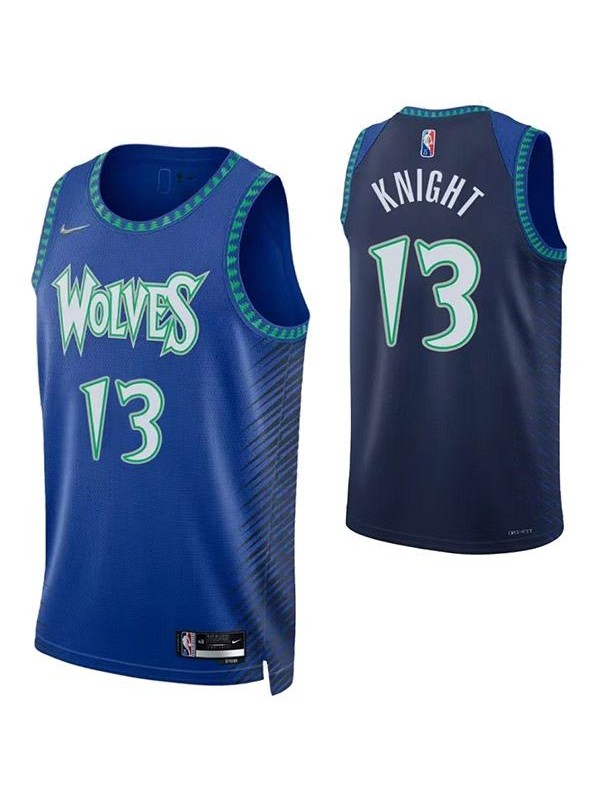 Minnesota Timberwolves 13 Knight jersey blue basketball uniform swingman kit limited edition shirt 2022-2023