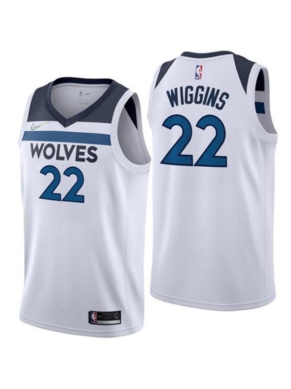 Minnesota Timberwolves 22 Andrew Wiggins jersey city uniforme de basket-ball swingman édition limitée kit chemise blanche 2022