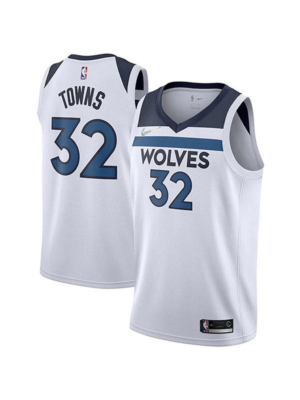 Minnesota Timberwolves 32 Karl-Anthony Towns jersey uniforme de basket-ball de ville pour hommes swingman édition limitée kit chemise blanche 2022