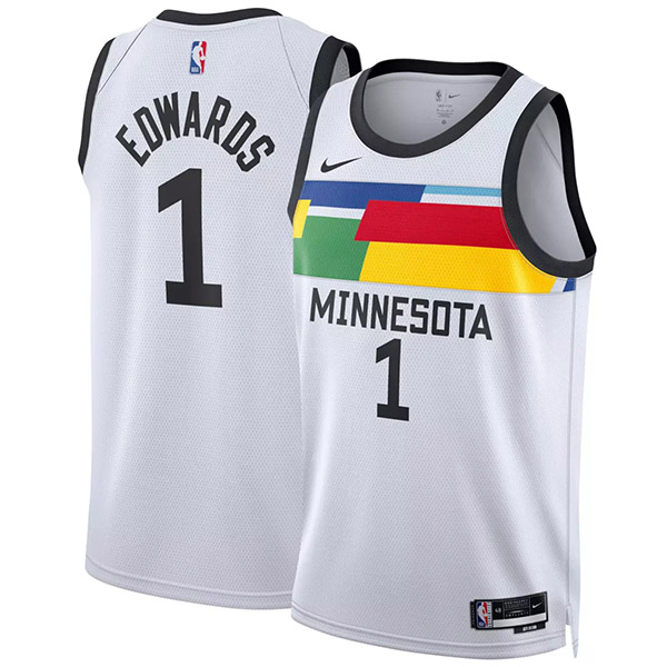 Minnesota Timberwolves jersey anthony edwards Men's fanatics branded white fastbreak uniform city edition kit 2022-23 