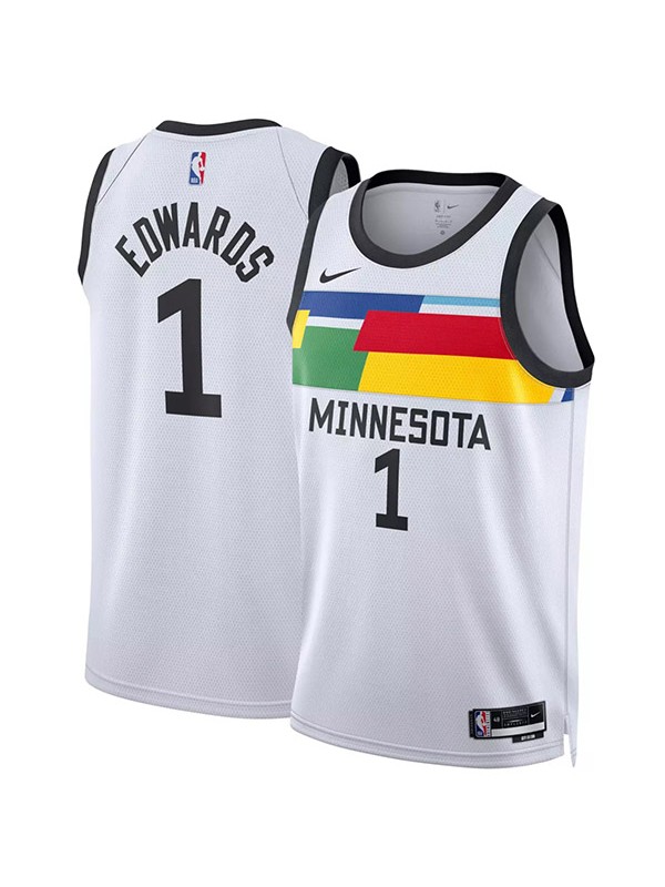 Minnesota Timberwolves jersey anthony edwards Men's fanatics branded white fastbreak uniform city edition kit 2022-23 