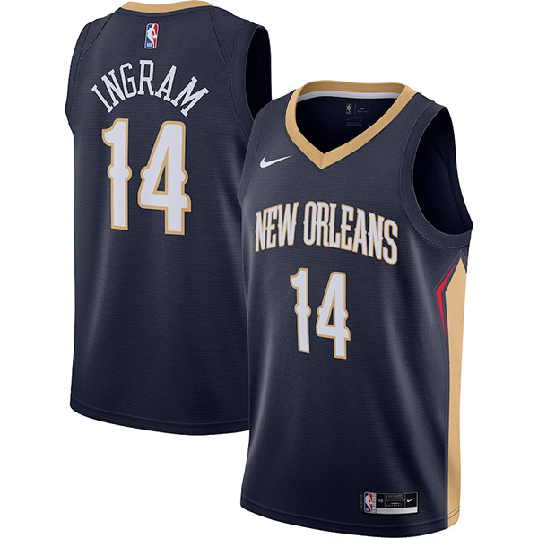 New Orleans Pelicans 14 Brandon Ingram maillot de basket-ball uniforme swingman édition limitée kit chemise marine 2022