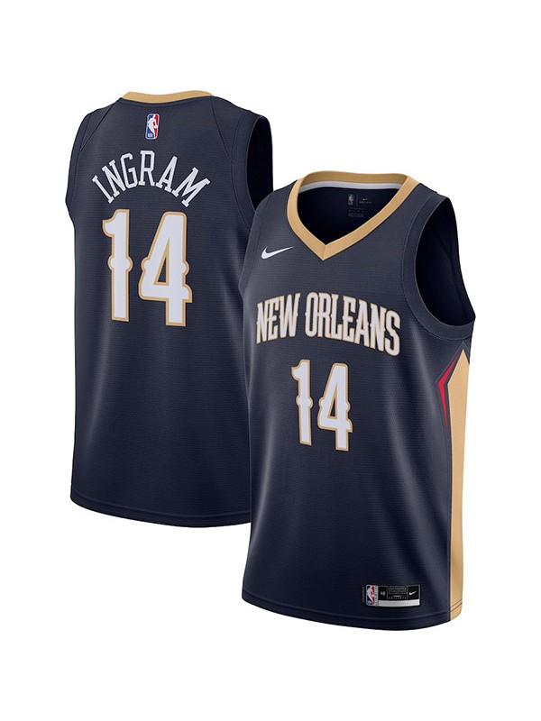 New Orleans Pelicans 14 Brandon Ingram maillot de basket-ball uniforme swingman édition limitée kit chemise marine 2022